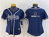 Youth Dallas Cowboys Navy Team Big Logo With Patch Cool Base Stitched Baseball Jersey,baseball caps,new era cap wholesale,wholesale hats
